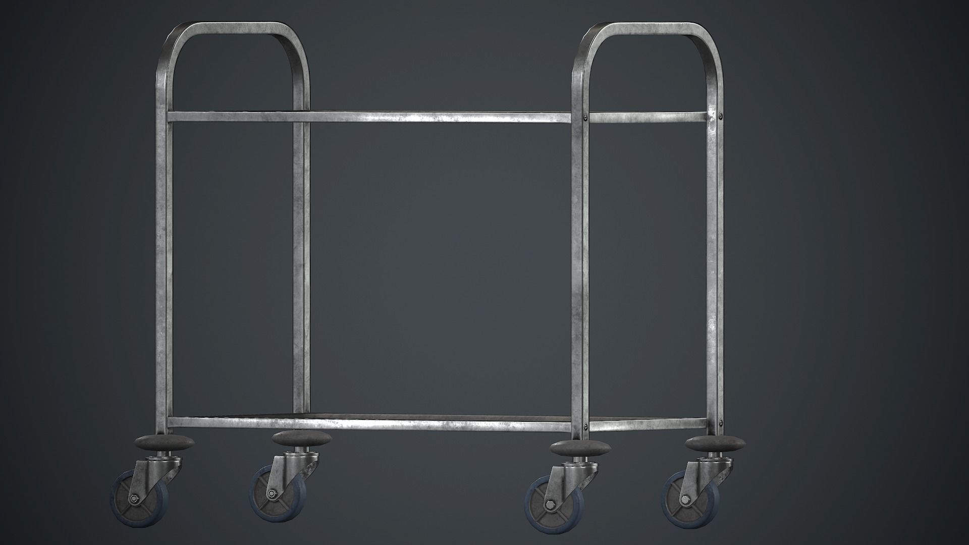 Industrial Tray Trolley 2 PBR Game Ready Low-poly 3D model_8