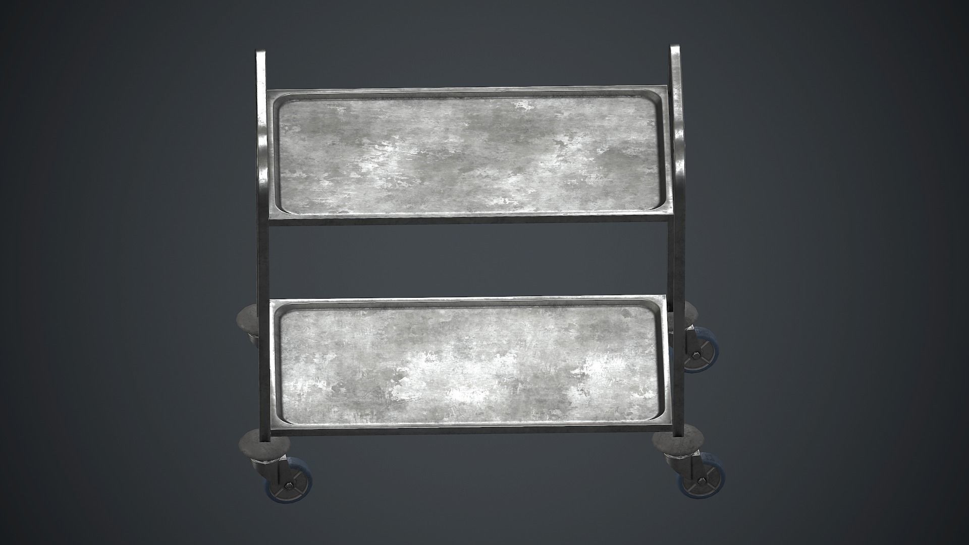 Industrial Tray Trolley 2 PBR Game Ready Low-poly 3D model_1
