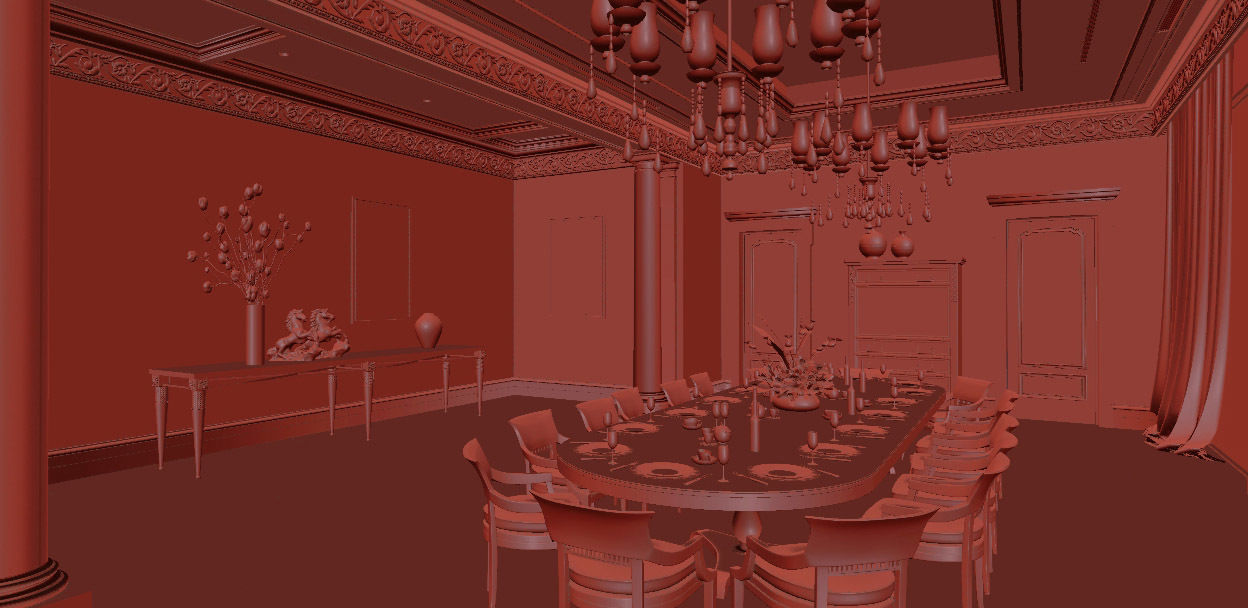 Dining Room 3D model 3D model_4