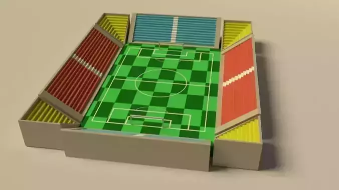 Stadium Low-Poly soccer