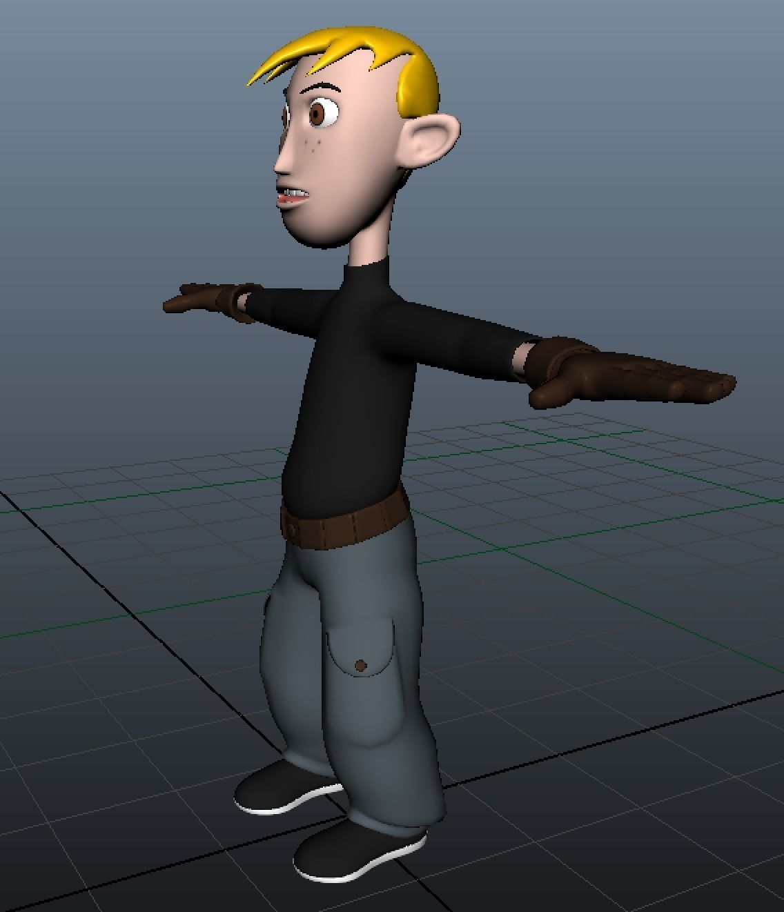 Ron Stoppable Low-poly 3D model_2