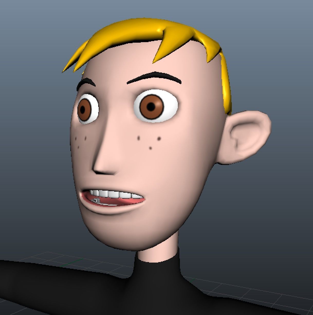 Ron Stoppable Low-poly 3D model_4