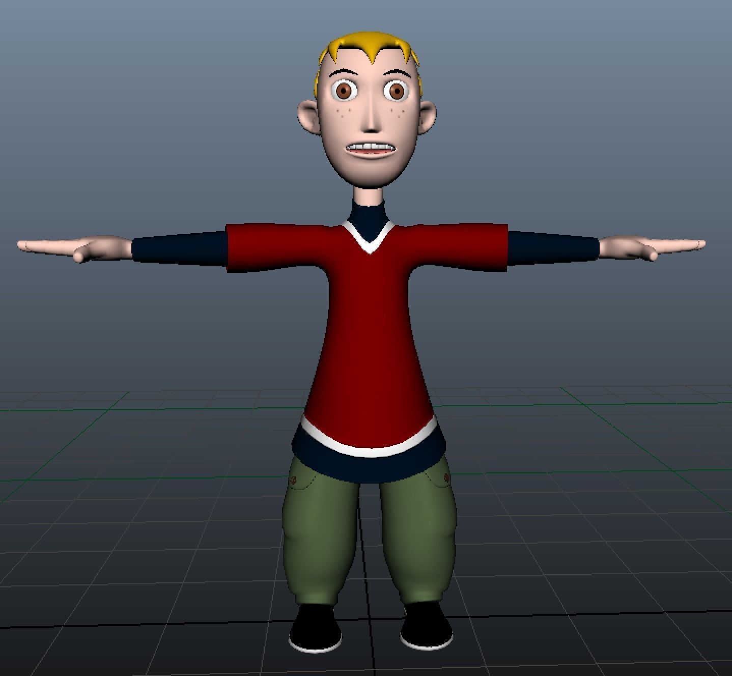 Ron Stoppable Low-poly 3D model_1