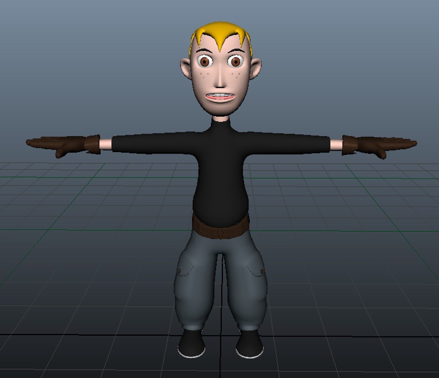 Ron Stoppable Low-poly 3D model_3