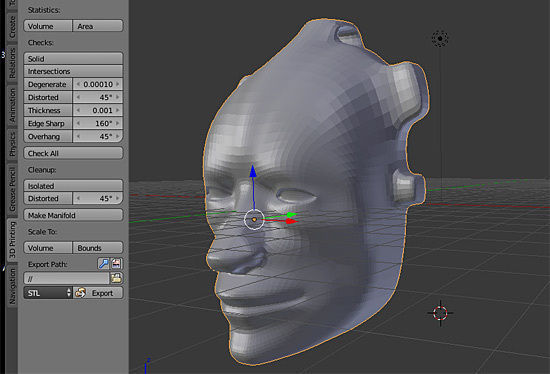 The Face key ring  3D print model_1