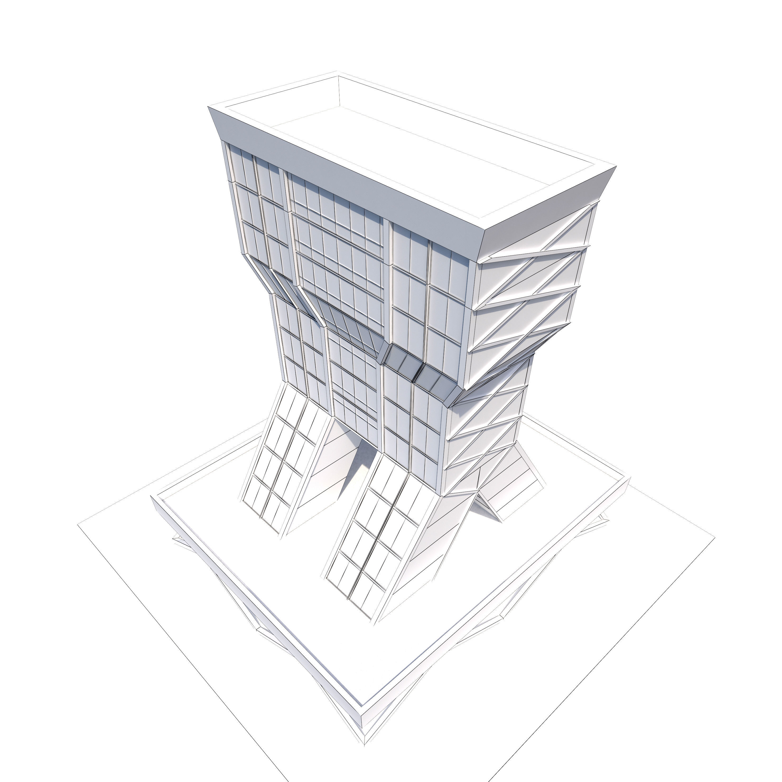 Commercial Building-018 Office Tower 3D model_12