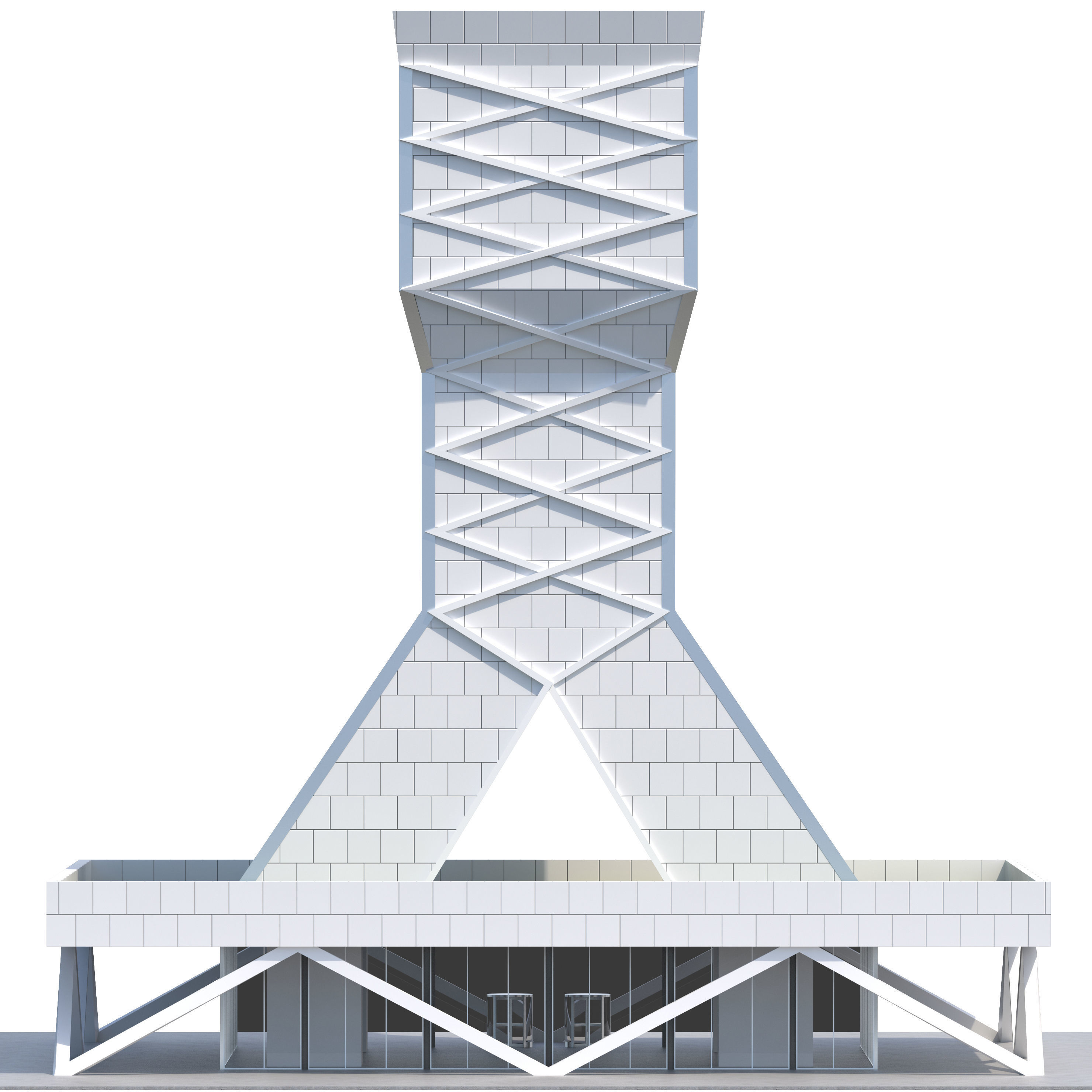 Commercial Building-018 Office Tower 3D model_9