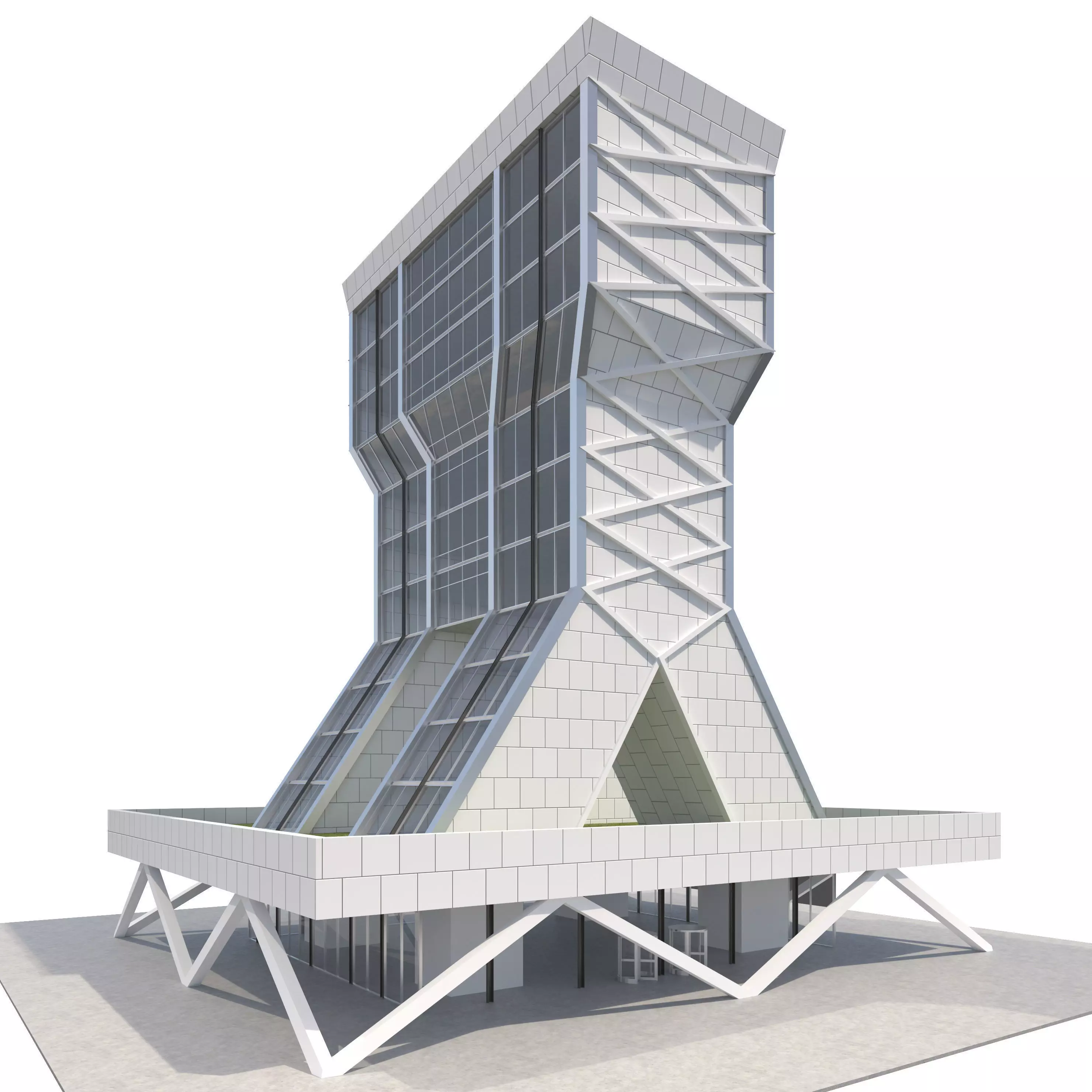 Commercial Building-018 Office Tower 3D model_0