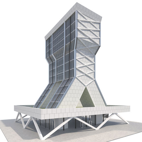 Commercial Building-018 Office Tower 3D model