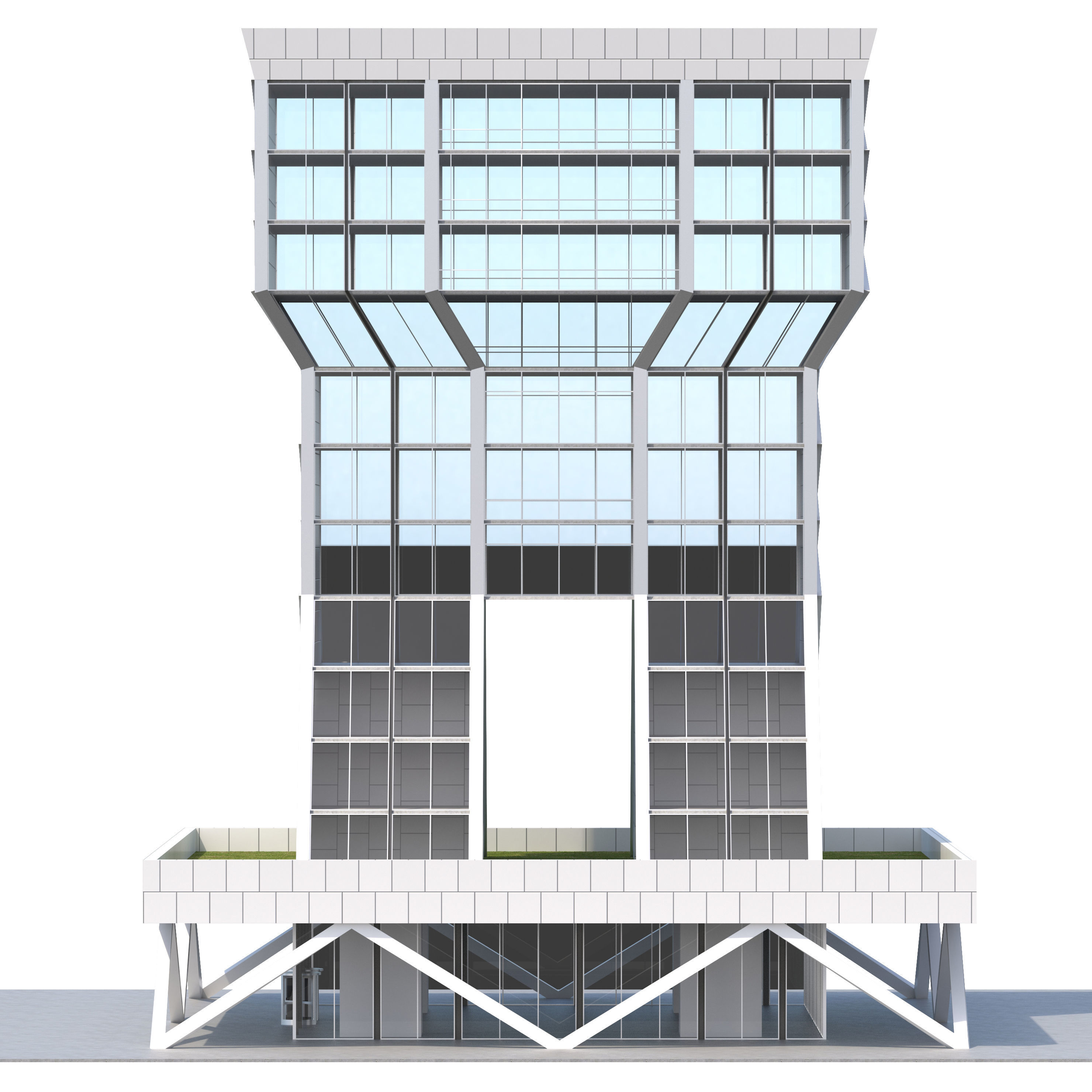Commercial Building-018 Office Tower 3D model_8
