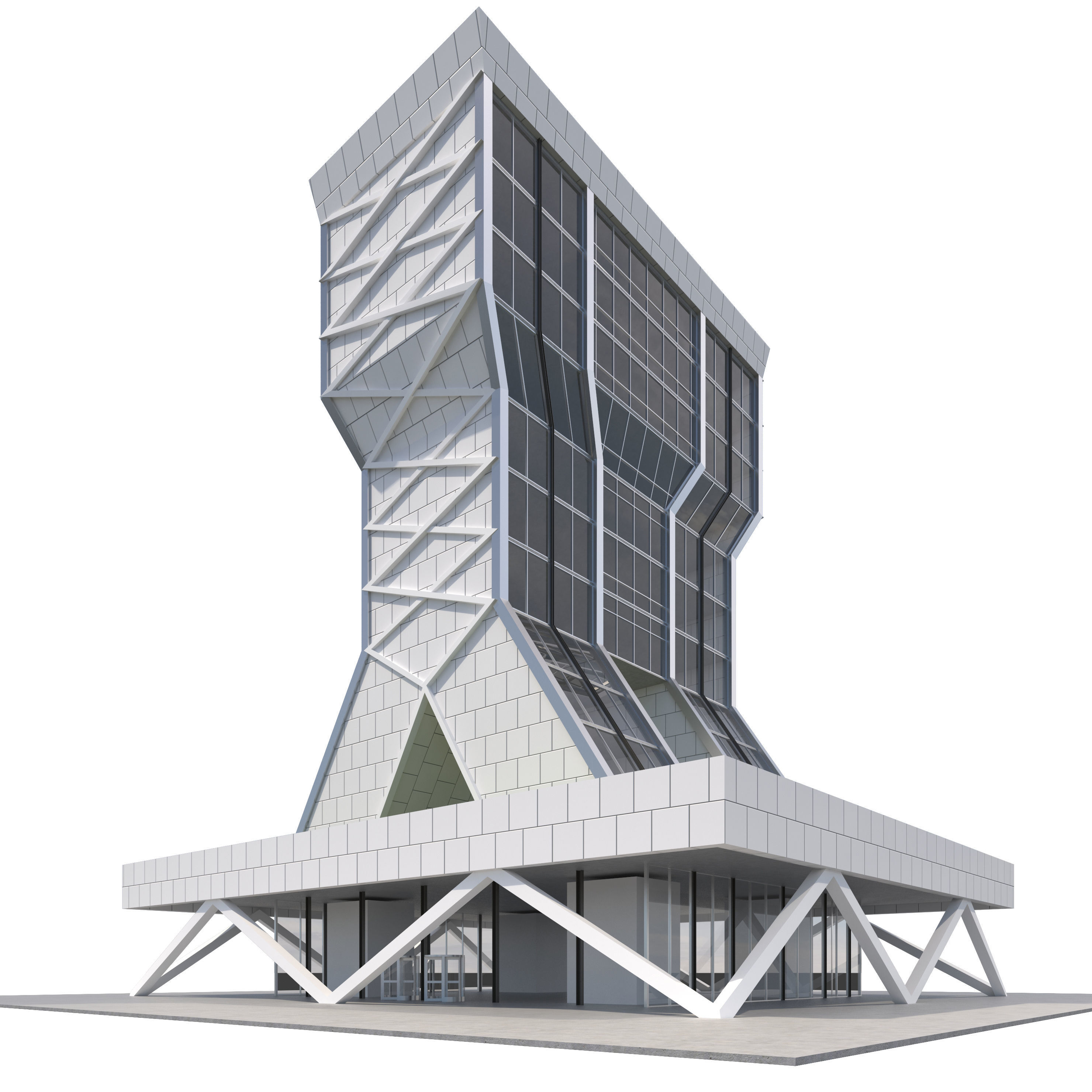 Commercial Building-018 Office Tower 3D model_3