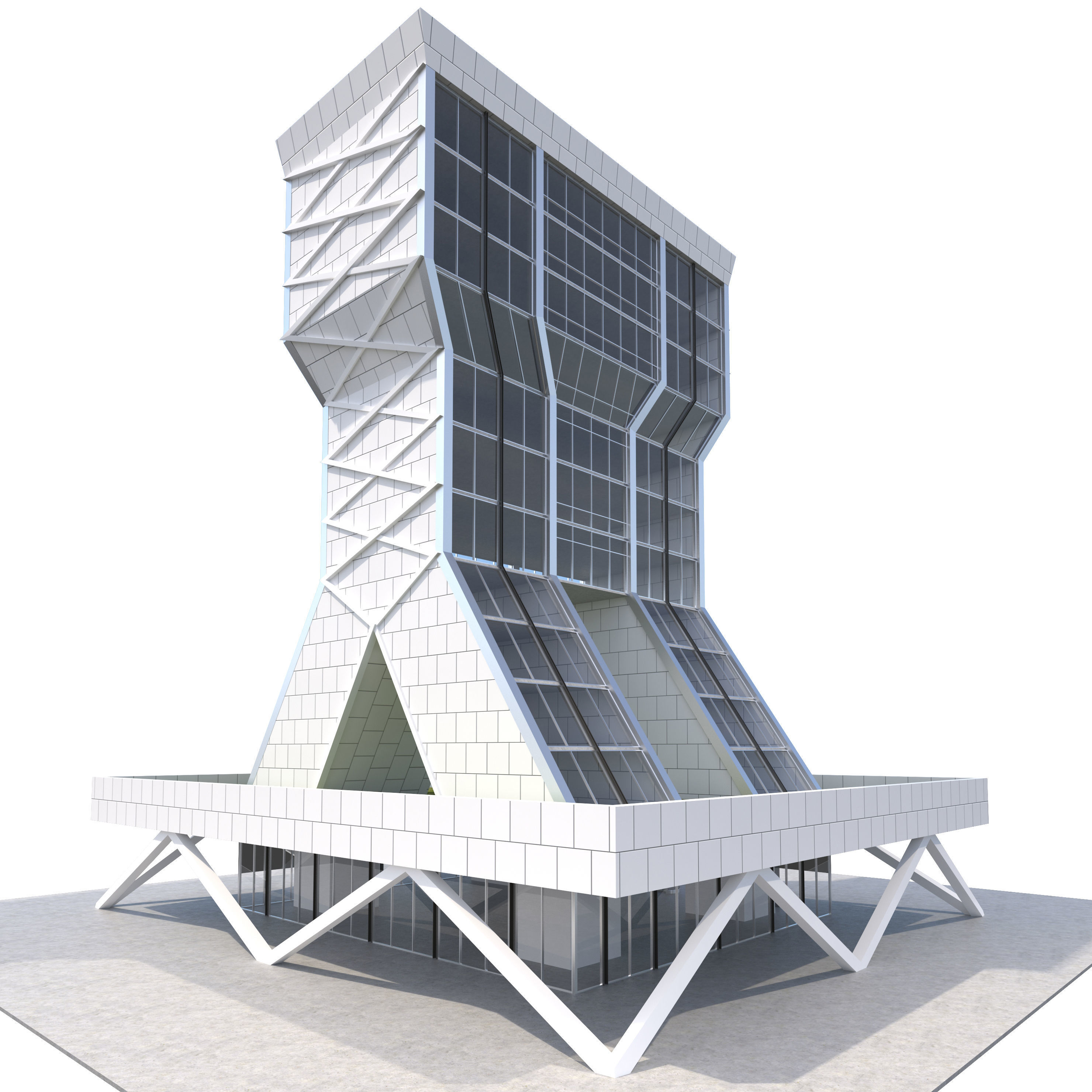 Commercial Building-018 Office Tower 3D model_4