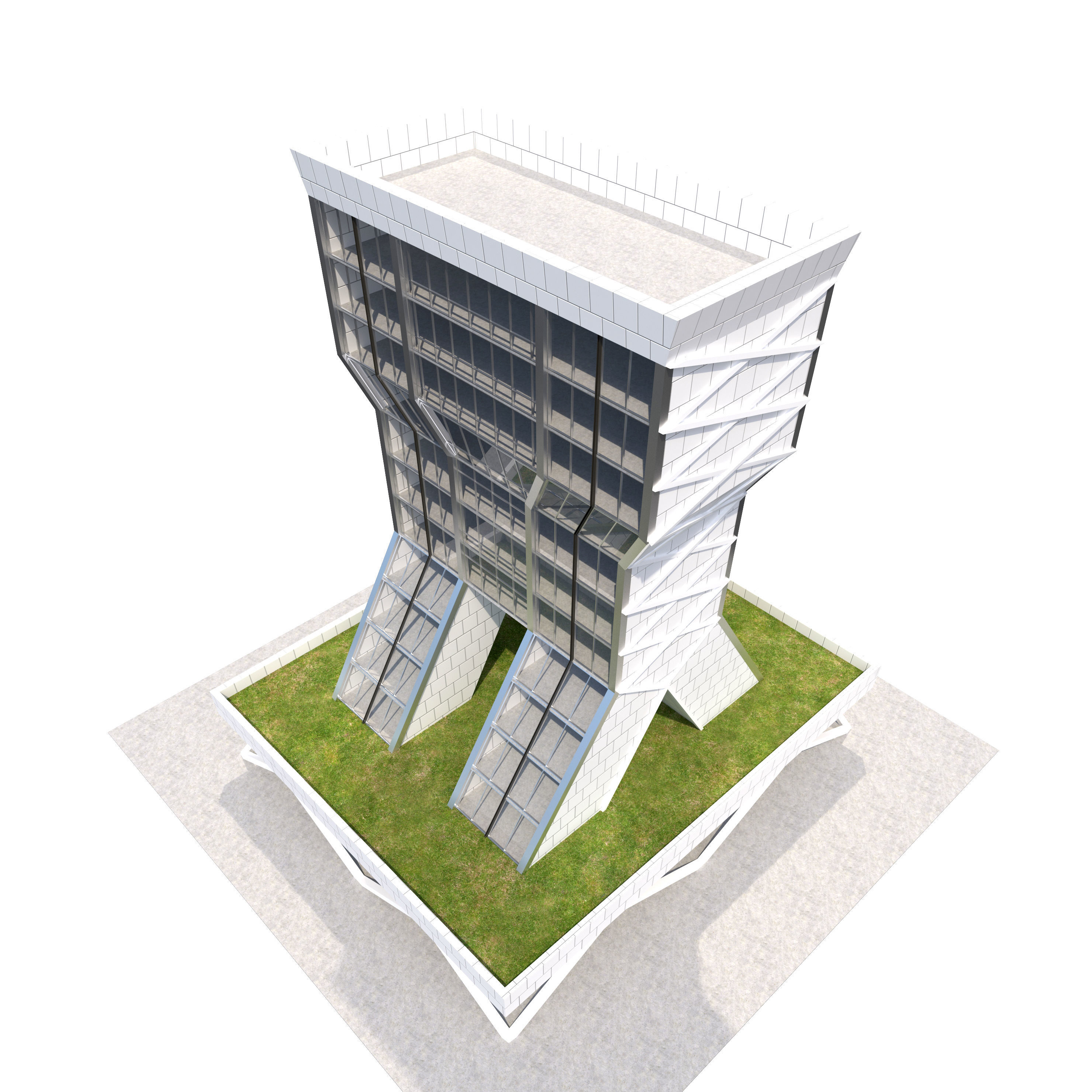 Commercial Building-018 Office Tower 3D model_2