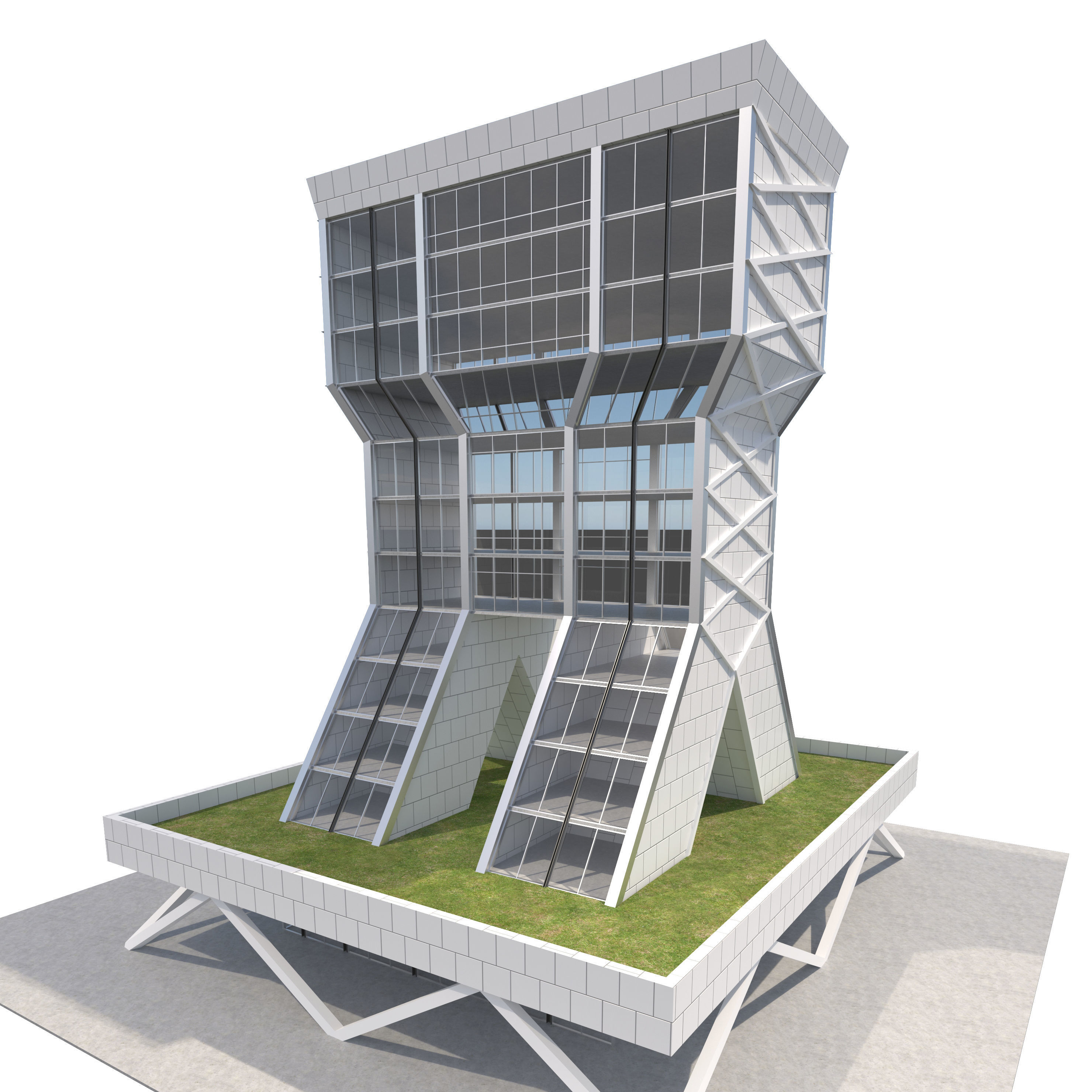 Commercial Building-018 Office Tower 3D model_1