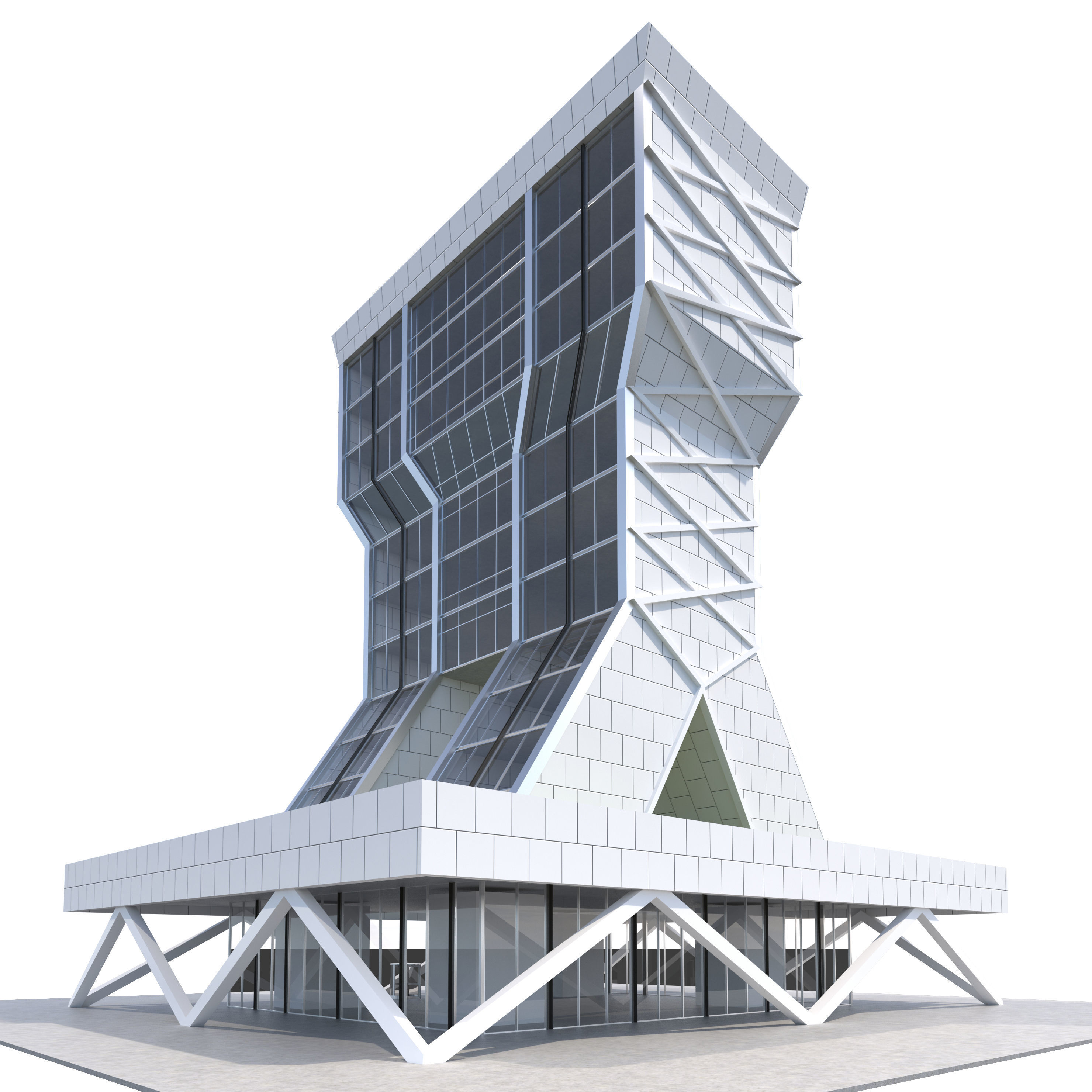 Commercial Building-018 Office Tower 3D model_7