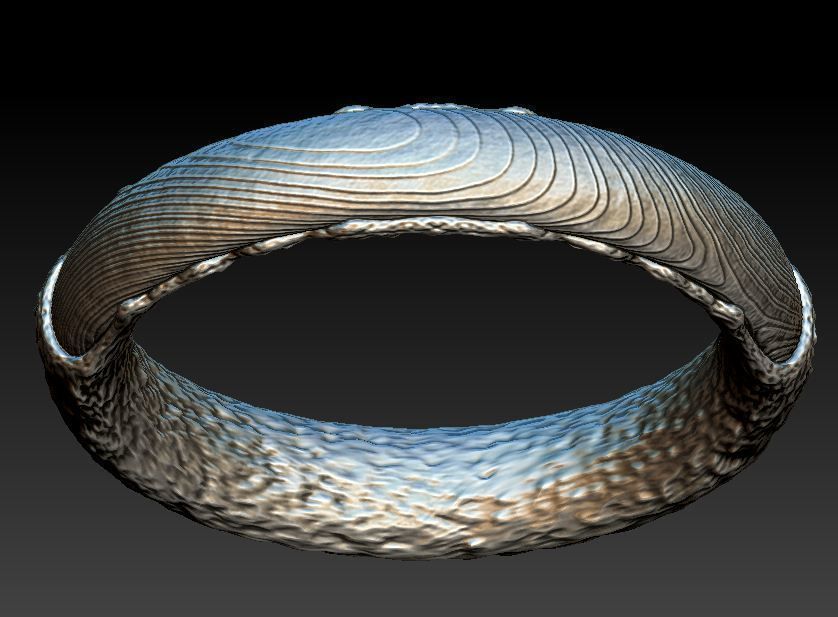 branch ring1 3D print model_7