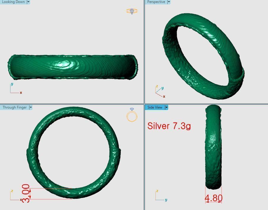 branch ring1 3D print model_2