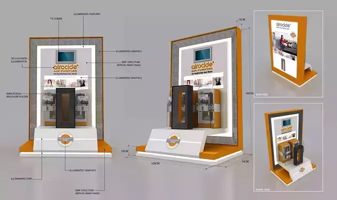 in store display unit 3D model