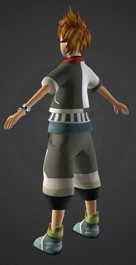 Pokemon go Boy  Low-poly 3D model_2