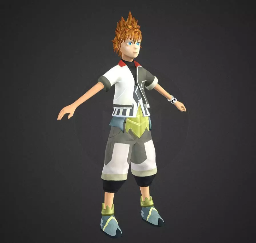 Pokemon go Boy  Low-poly 3D model_0