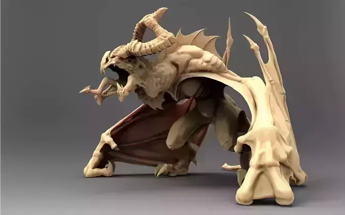 Horned wyvern 3D model