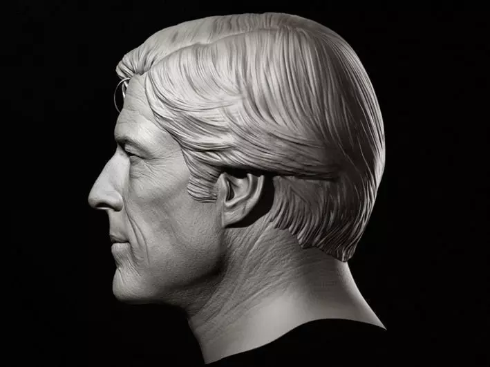 Robert Redford Head Sculpture  3D model_0