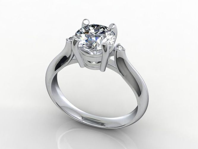 JEWELRY ENGAGEMENT RING STL FILE FOR DOWNLOAD AND PRINT- JT13 3D print model