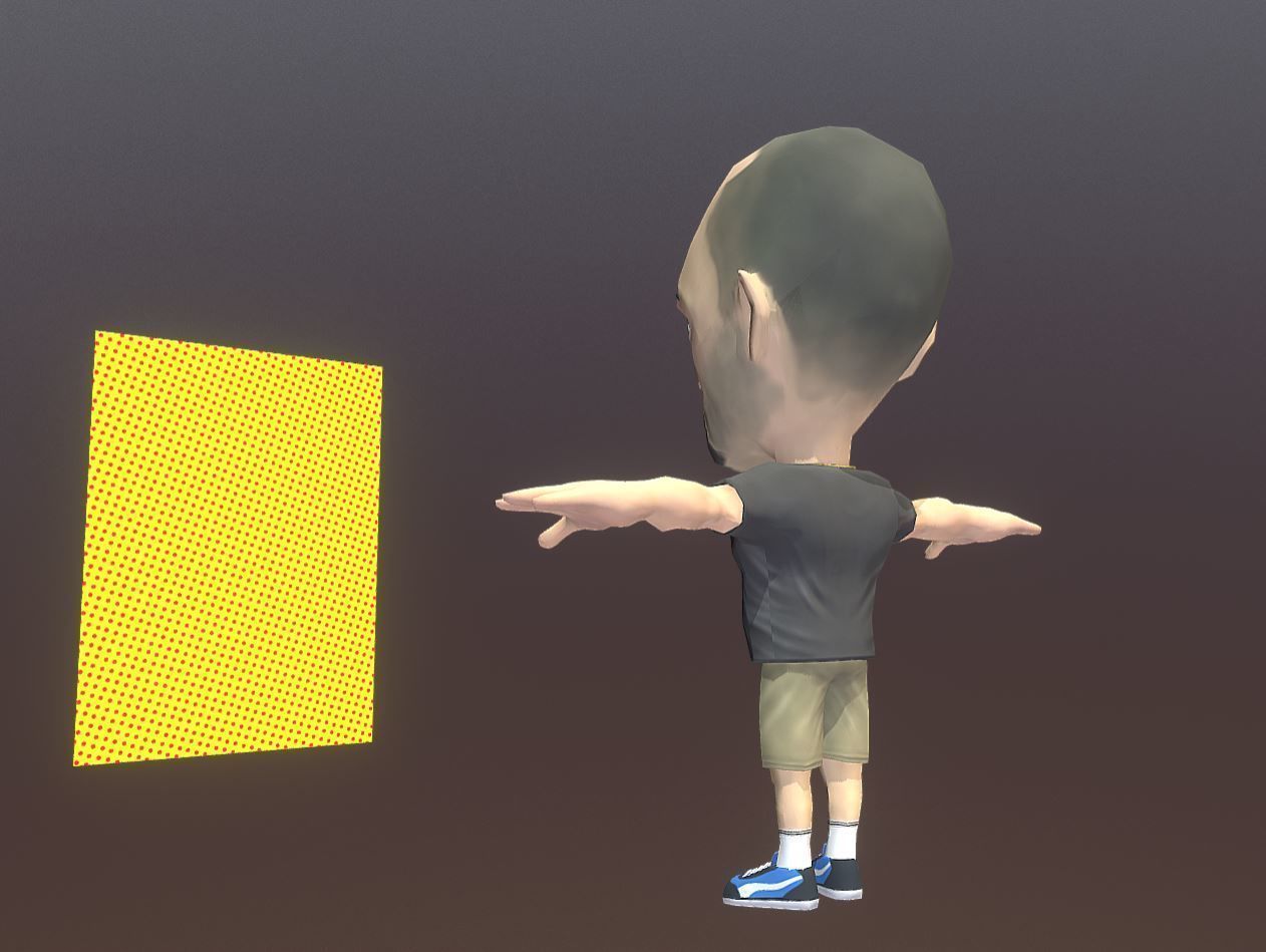 Coach man Low-poly 3D model_2