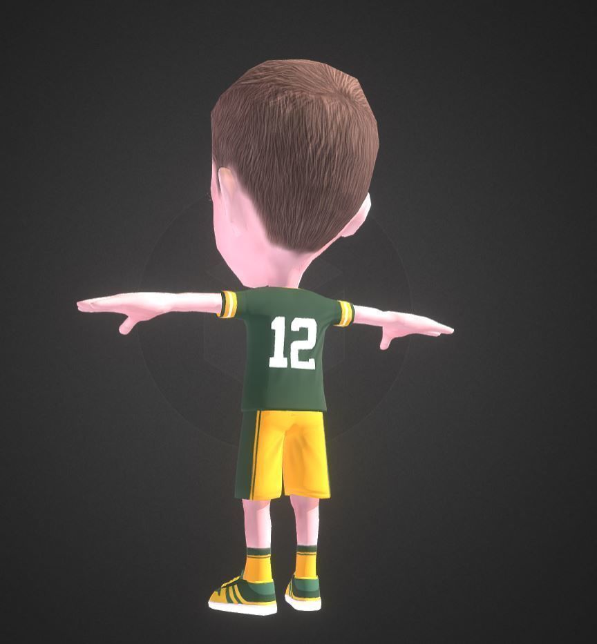 Russian Boy  Low-poly 3D model_2