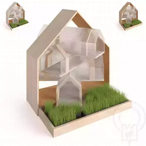 Cat House Low-poly 3D model
