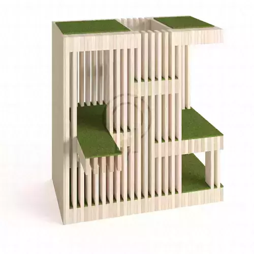 Cat Condo Low-poly 3D model