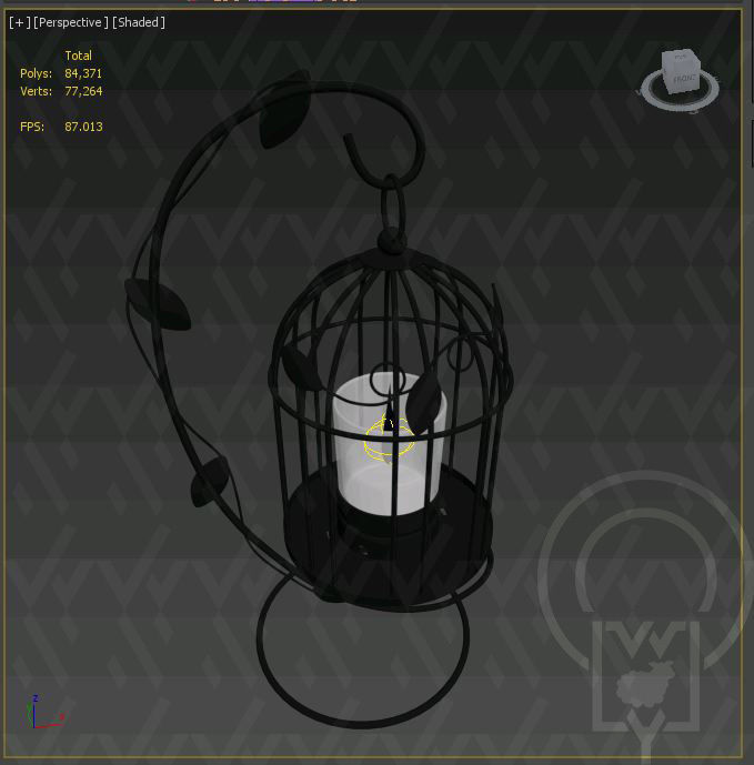 Tealight Lantern Stand Classic Birdcage 3D model_7