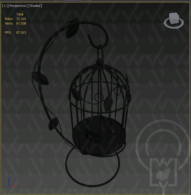 Tealight Lantern Stand Classic Birdcage 3D model_9