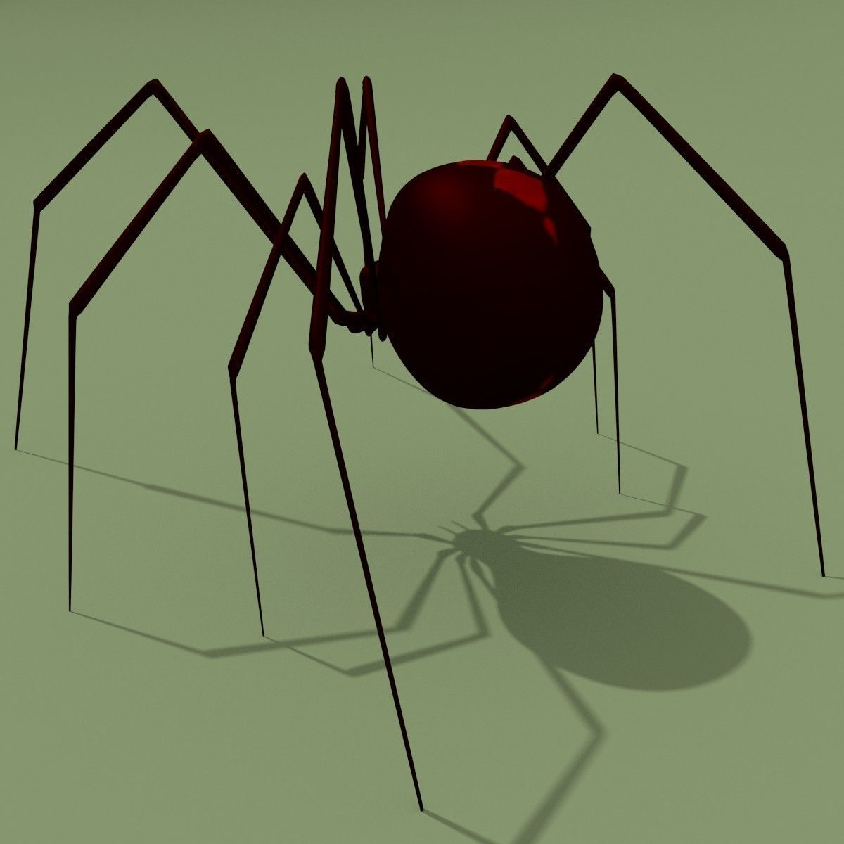 Black Widow Spider 3D model_2