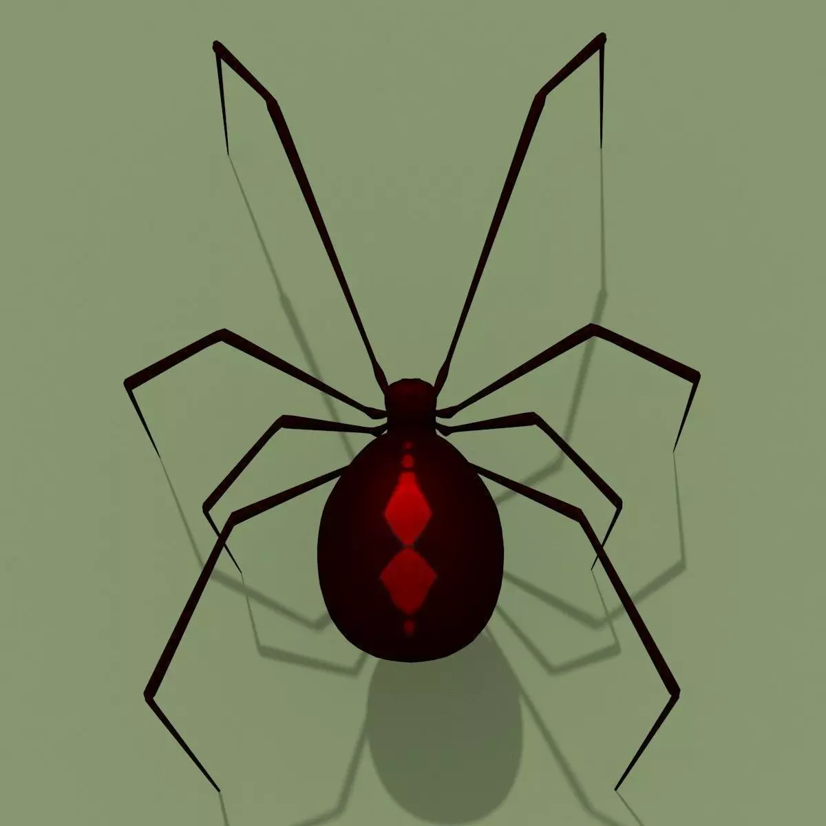 Black Widow Spider 3D model_0