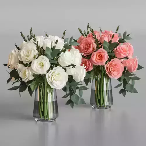Roses two bouquets  3D model