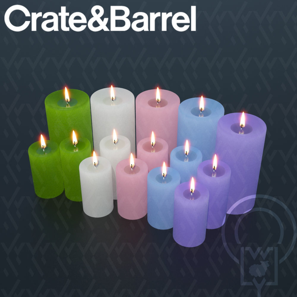 Crosby Lantern Glass lantern case candles Low-poly 3D model_8