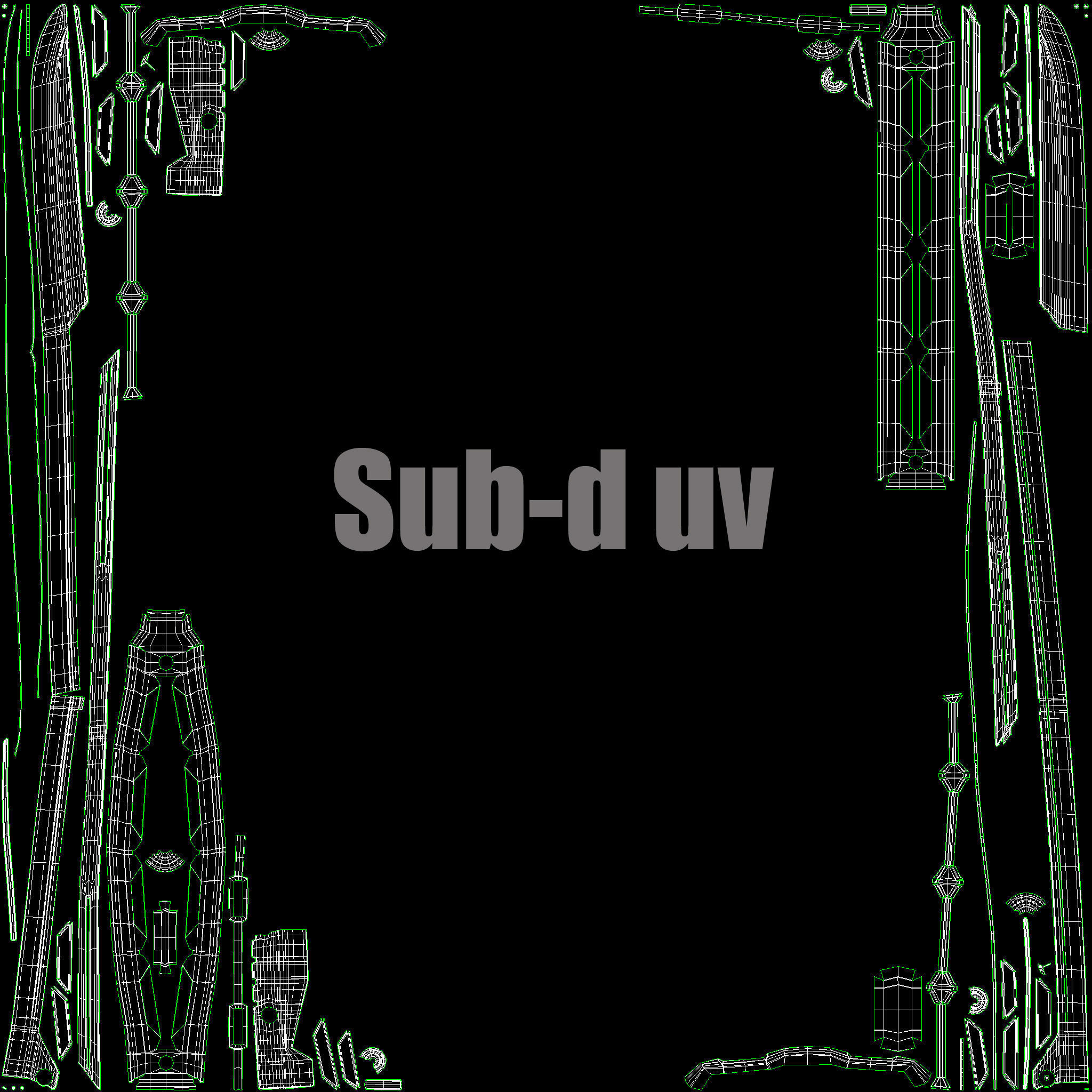 Sci-Fi katana sword PBR Low-poly 3D model_24