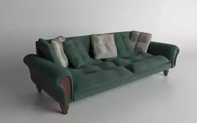 Sofa with pillows