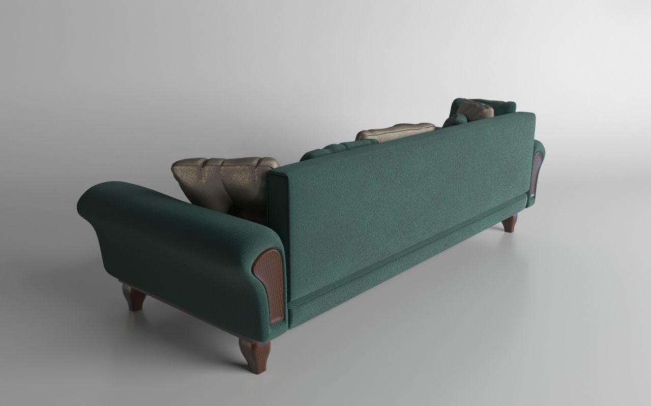 Sofa with pillows Free 3D model_2