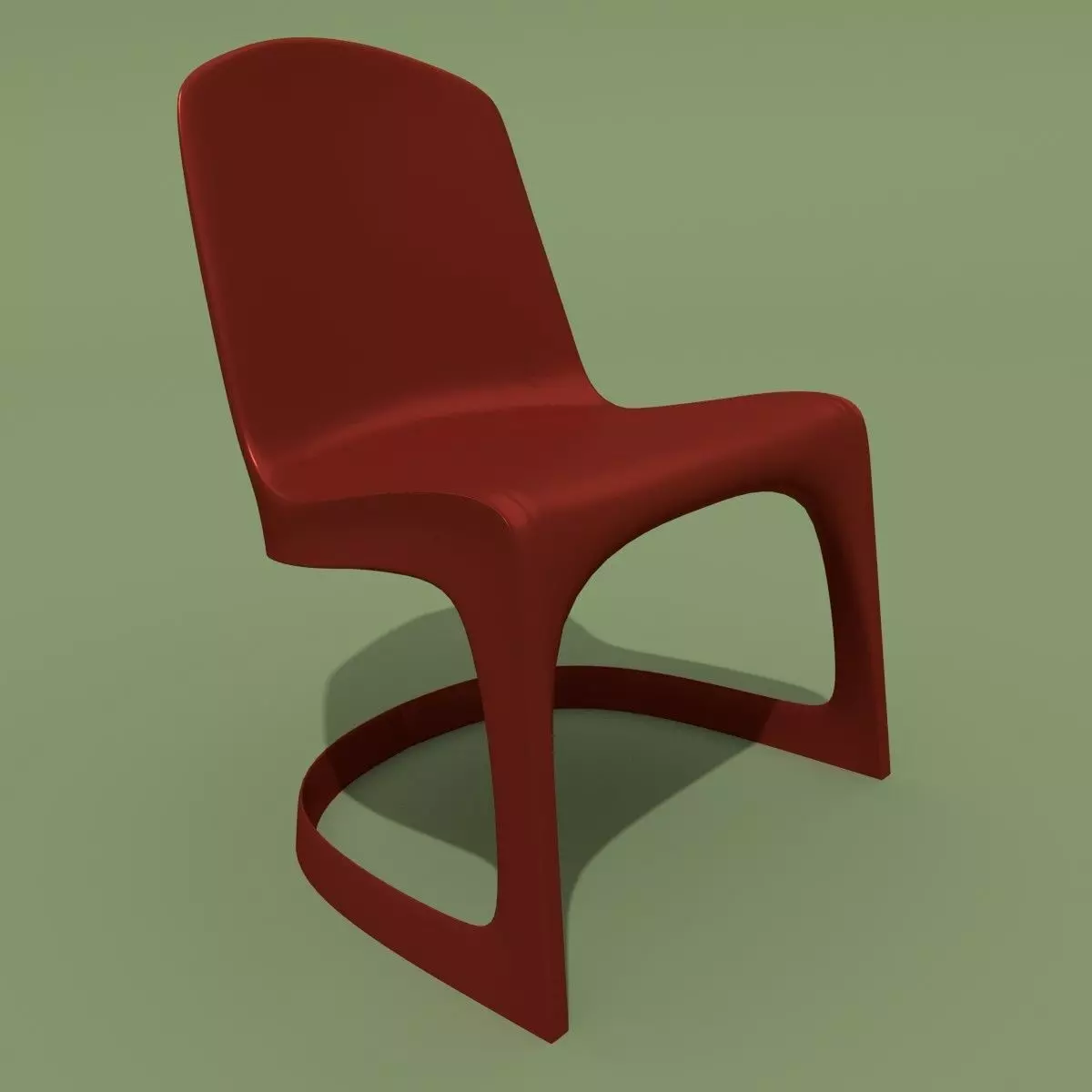 Red Chair 3D model_0
