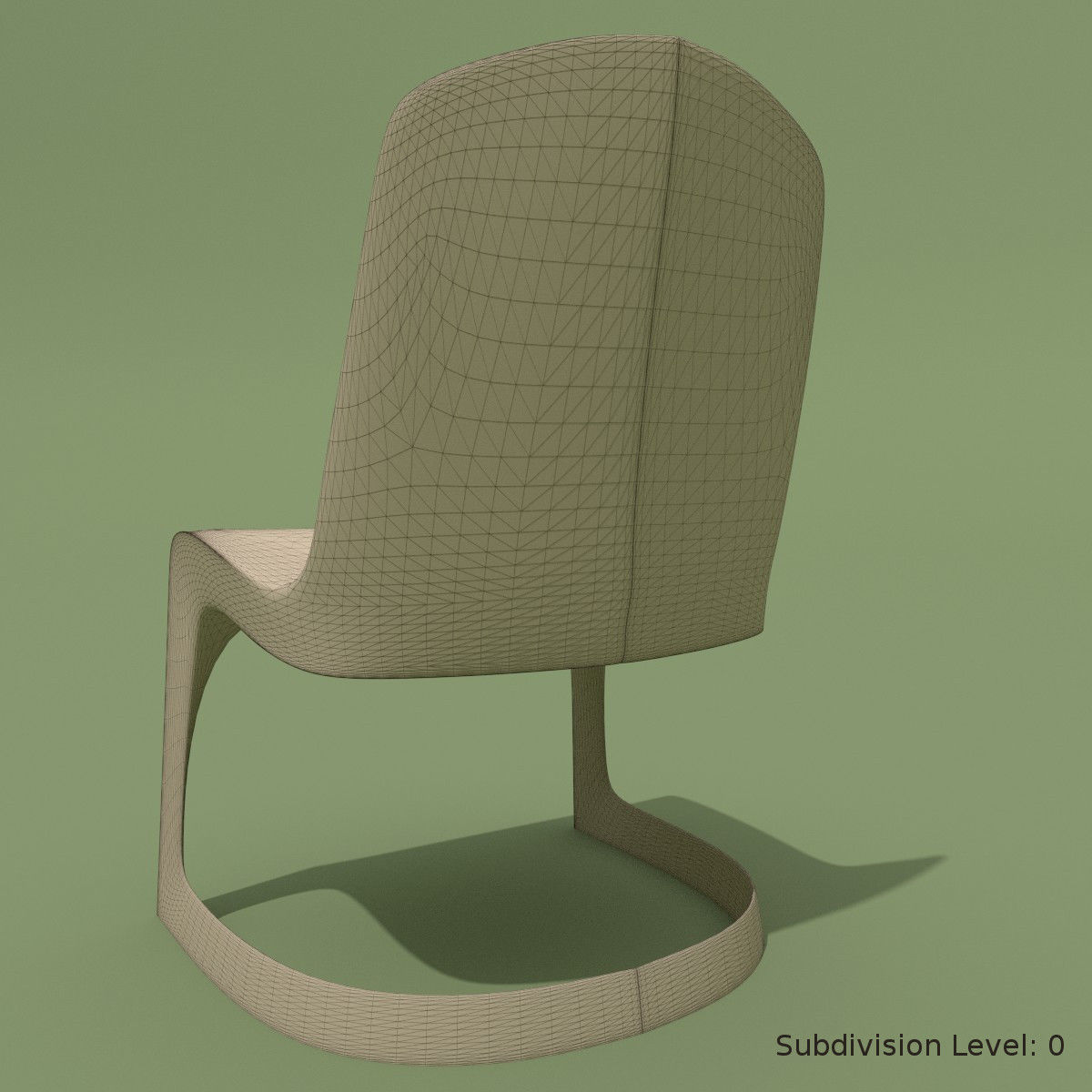 Red Chair 3D model_5
