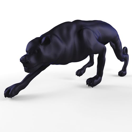 Decorative figurine of a cat 3D model