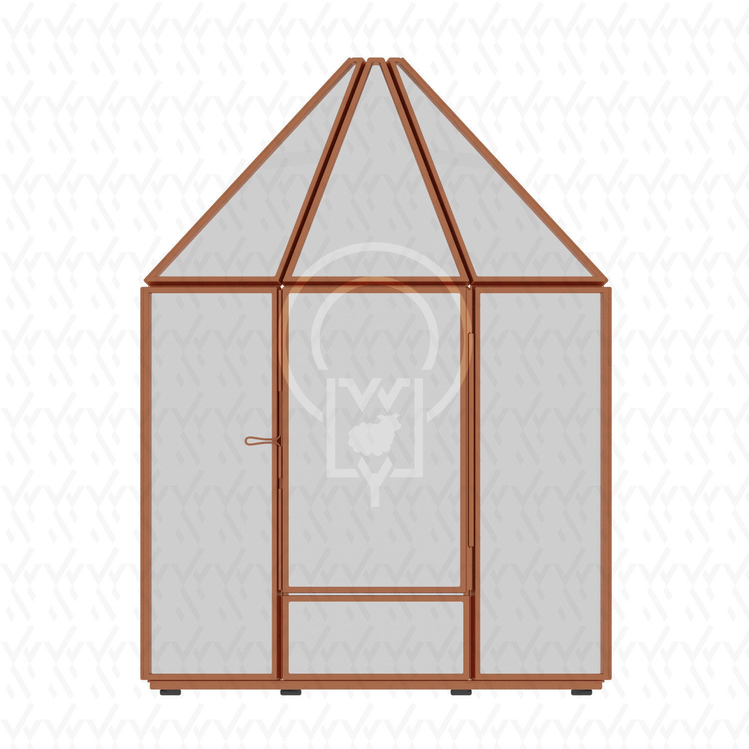 Glass tabletop gazebo Octagon Terrarium 3D model_20