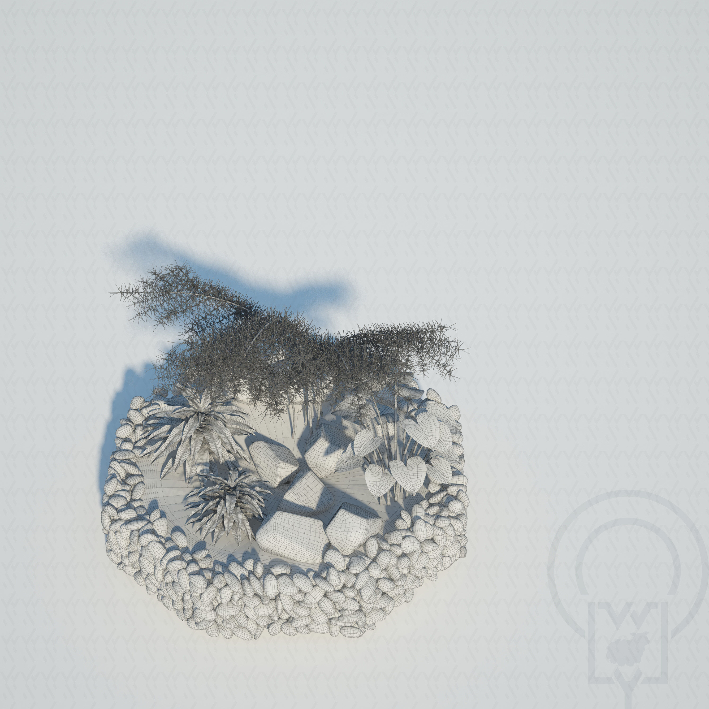 Glass tabletop gazebo Octagon Terrarium 3D model_5