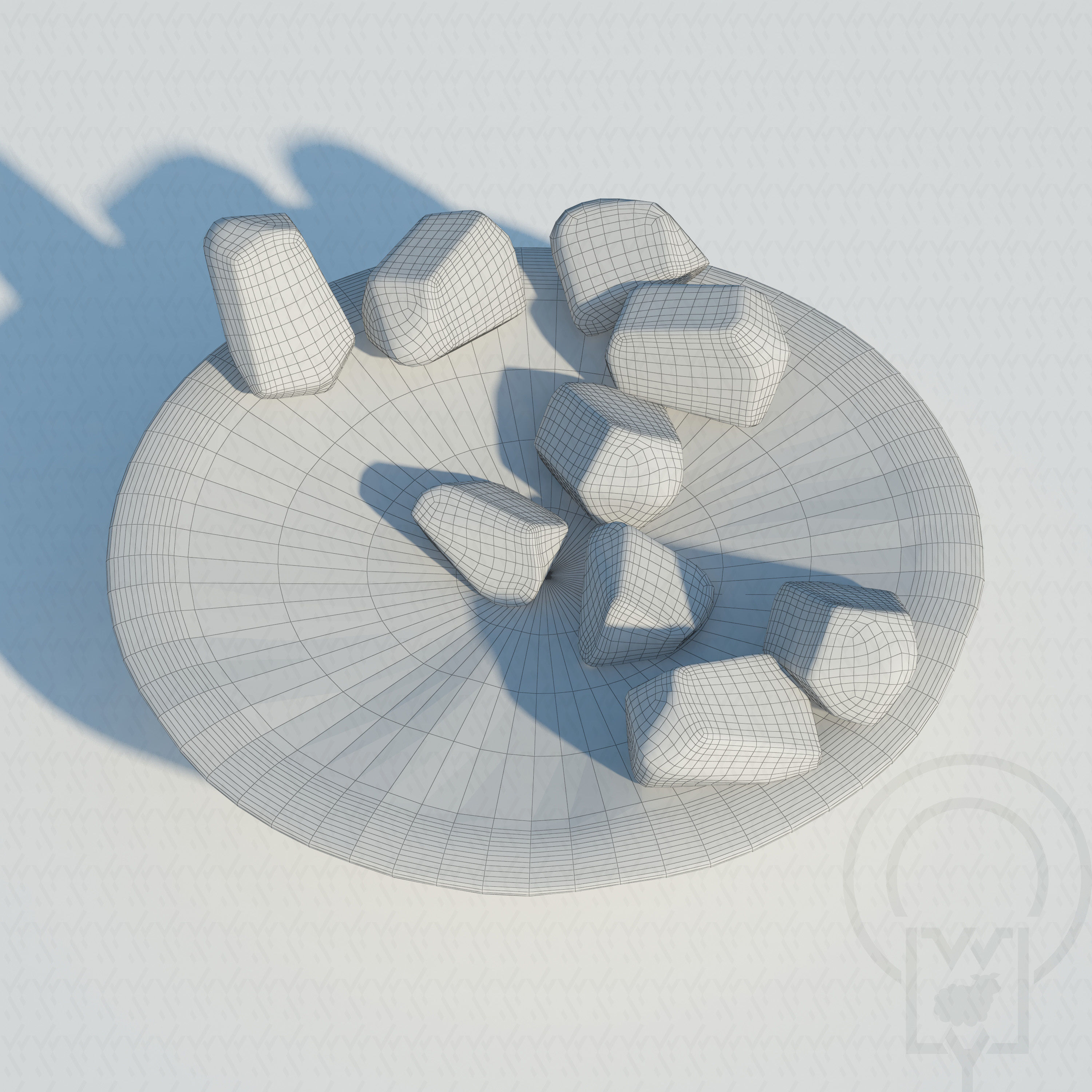 Glass tabletop gazebo Octagon Terrarium 3D model_15