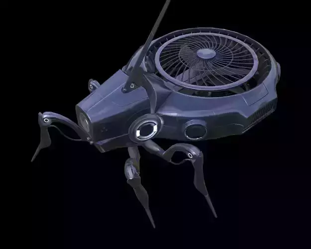 Sci-Fi Dron Low-poly 3D model