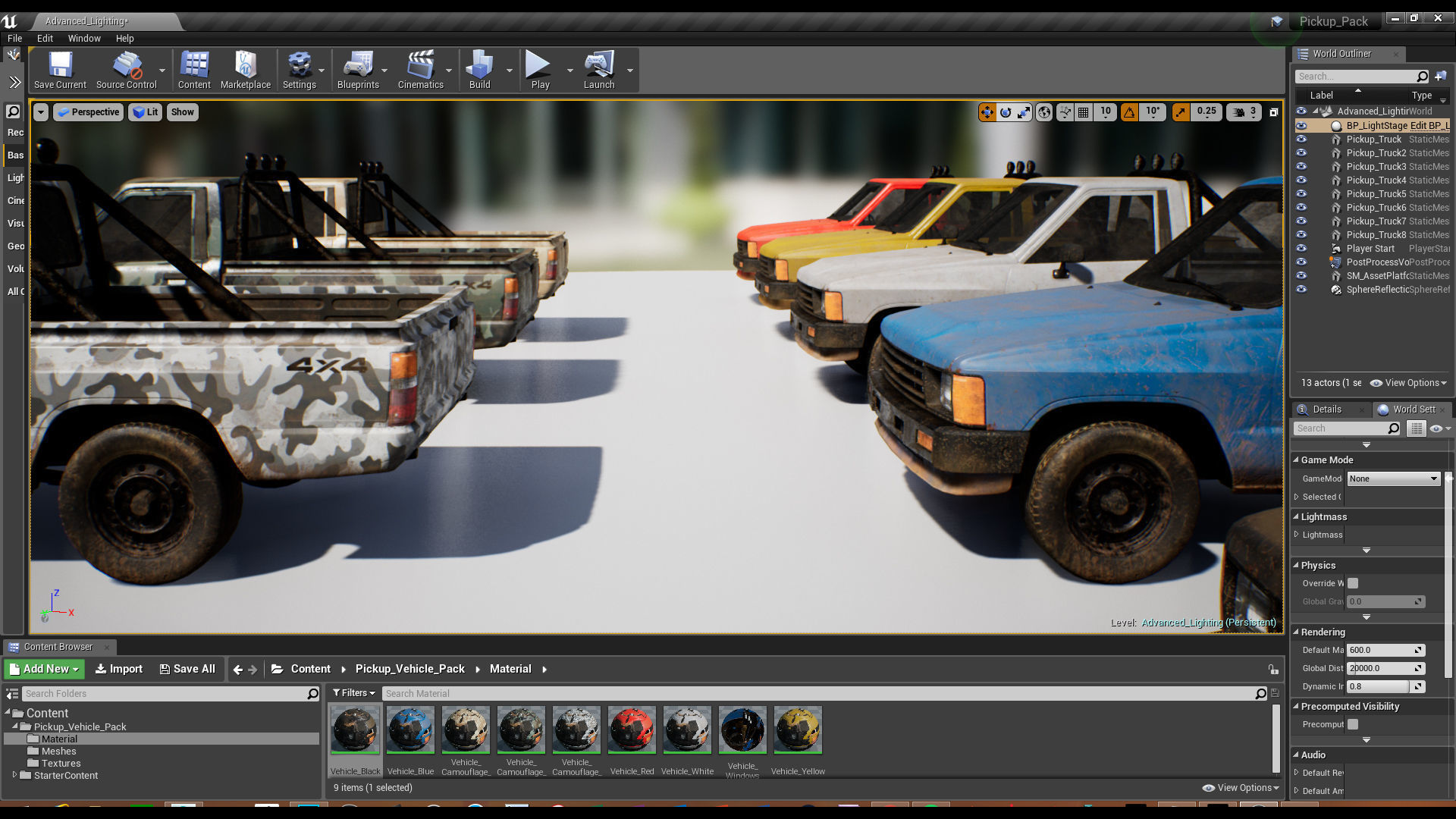 Pickup Vehicle Pack Low-poly 3D model_14