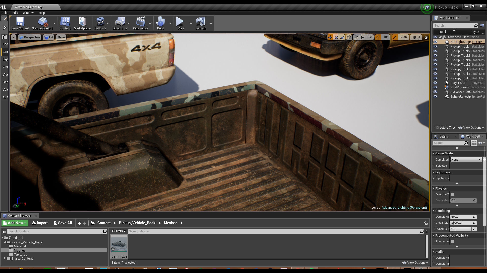 Pickup Vehicle Pack Low-poly 3D model_11