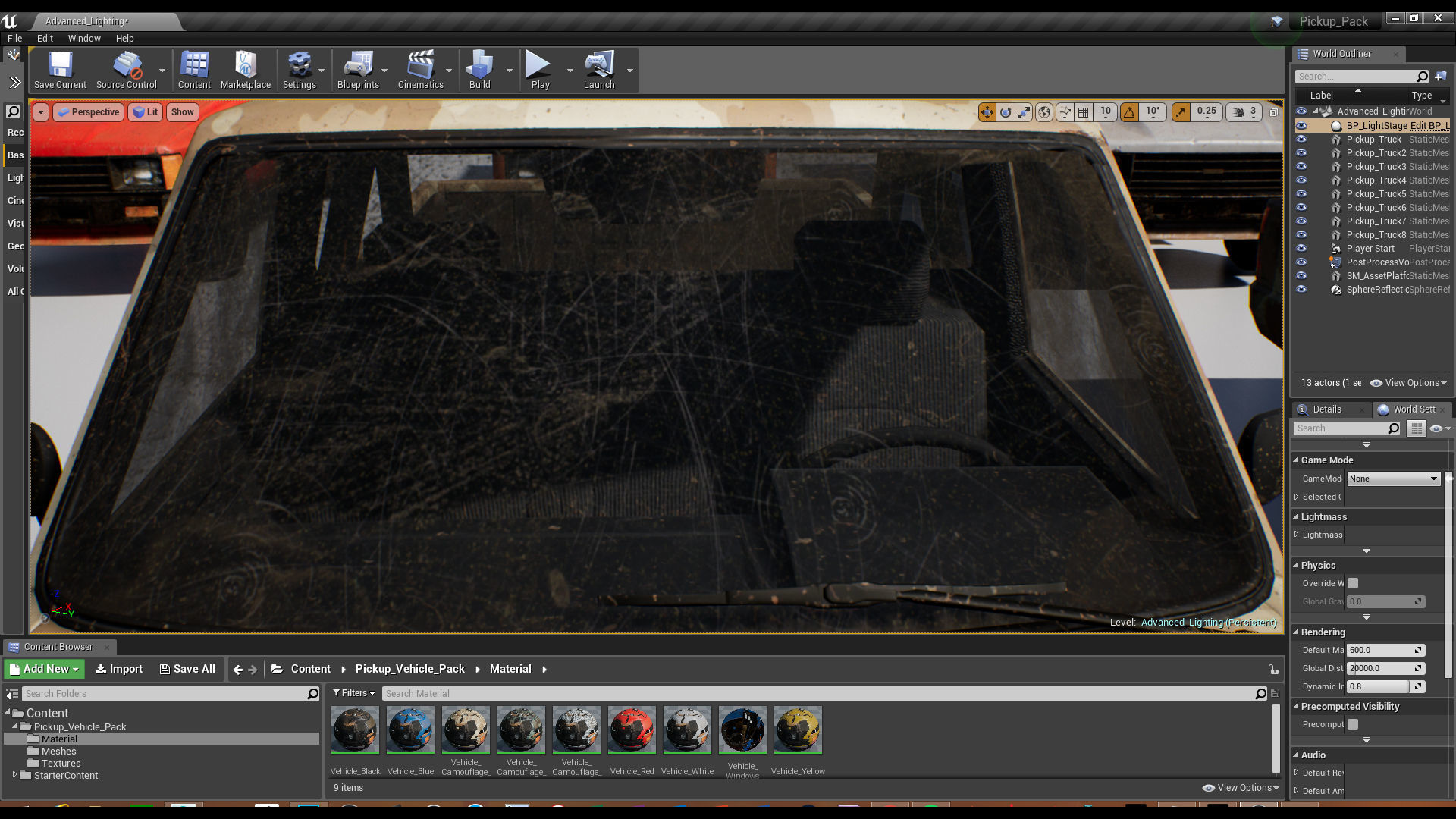 Pickup Vehicle Pack Low-poly 3D model_13